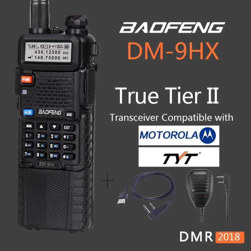 Woki Toki Baofeng UV-5R Tier II цифровой DMR радио DM-9HX vhf uhf двухсторонняя рация sister baofeng UV-82 10