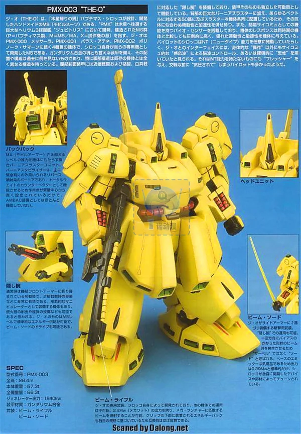 Японский Gundam Модель HG 1/144 PMX-003 THE-O HGUC мобильный костюм детские игрушки BANDAI |