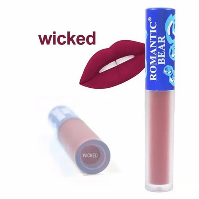 wicked Абсолютно новая матовая губная помада beauty Batom, стойкая губная помада, красный, матовый, жидкий, водостойкий макияж, 12 цветов, блеск для губ, косметика - Цвет: wicked