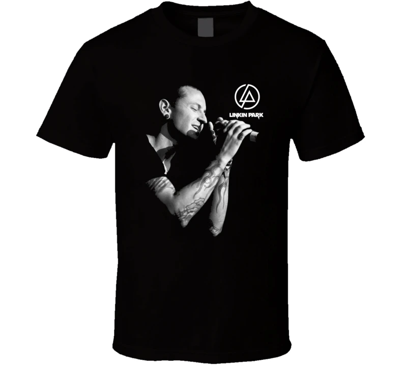 Мужская футболка с коротким рукавом и принтом в виде парка Linkin Park черная