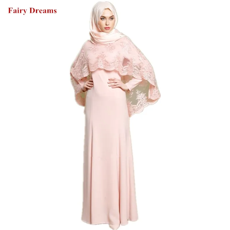 Женский комплект из двух предметов с вышивкой Manteau Abayas розовая мусульманская
