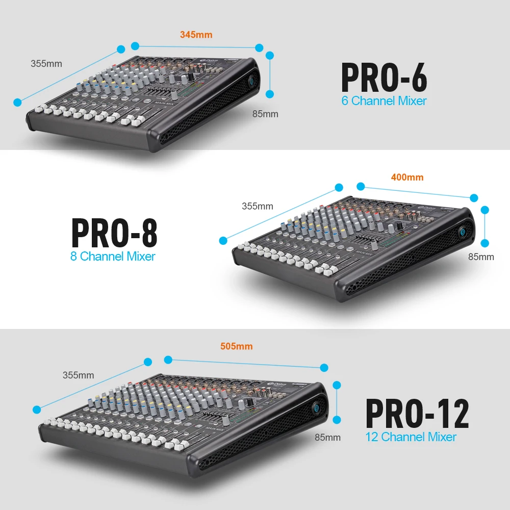 Debra Audio PRO 6 каналов с 256 DSP звуковые эффекты Bluetooth студийный микшер аудио DJ звуковой