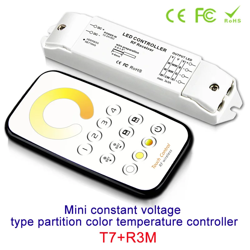 Новый регулятор яркости постоянного напряжения мини многозонный CCT RGBW 12 В тока 24