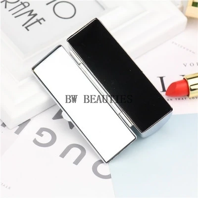 

100Pcs/Lot Metallic Lipstick box case,cosmetic cases with mirror for lipstick packaging box Lip balm packaging metal box