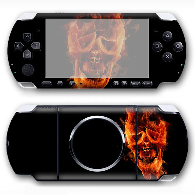 Огненный череп дизайн для psp 3000 ПВХ пользовательские наклейки кожи