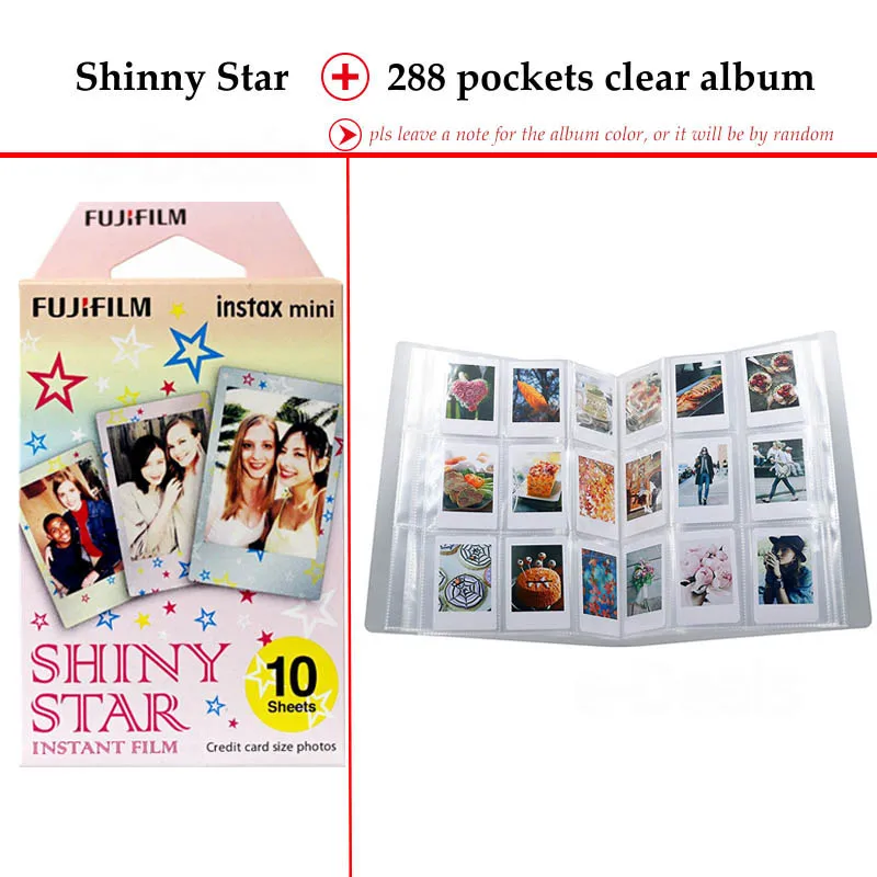 Fujifilm Instax Mini Film Shinny Star 10 листов для 9 8 7s 70 90 25 мгновенная полироидная камера принтер