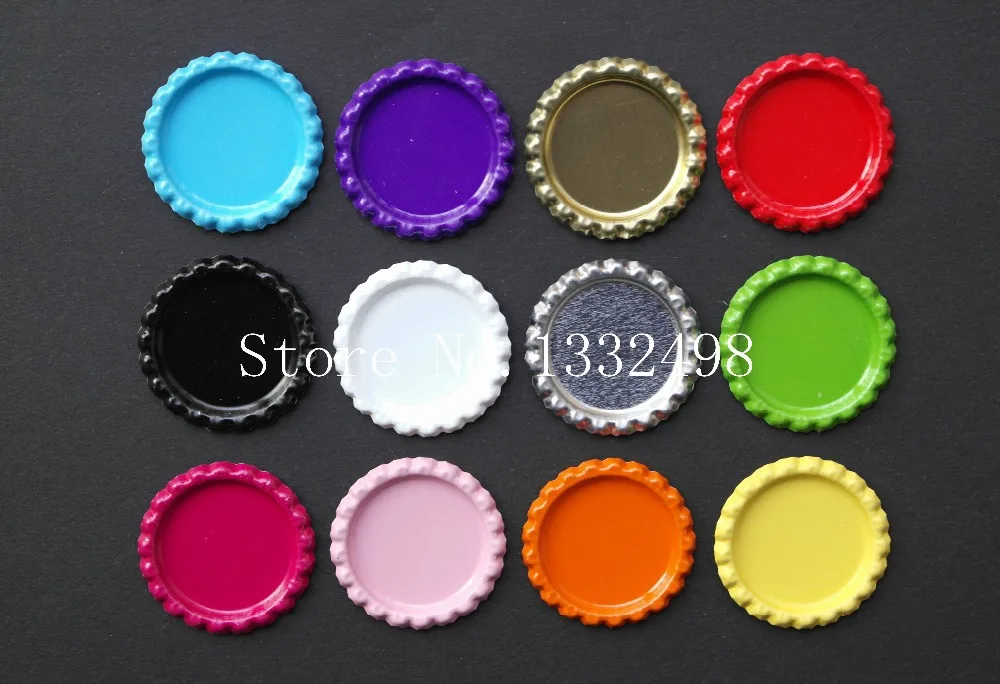 

2000 pcs Both side Colourful Flattened Bottle Caps Without Holes For Jewelry Hairbow Carfts 12 Colors can be choose