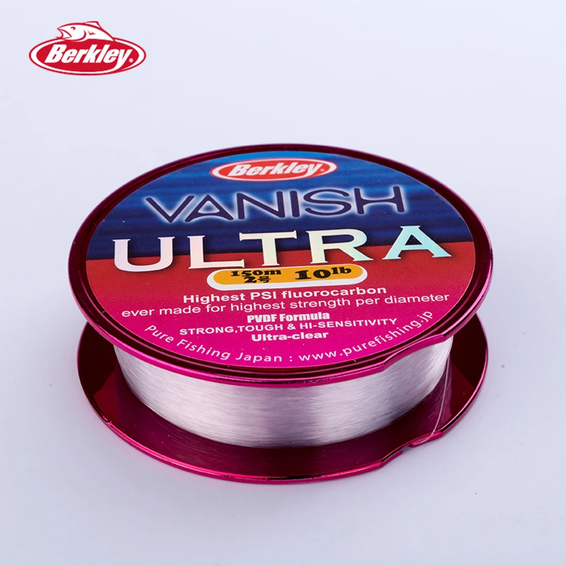Berkley Vanish Ultr 150 м Фторуглеродные прозрачные лески для ловли карпа гибкие легко литые жесткие Аксессуары для рыбалки 4-14LB