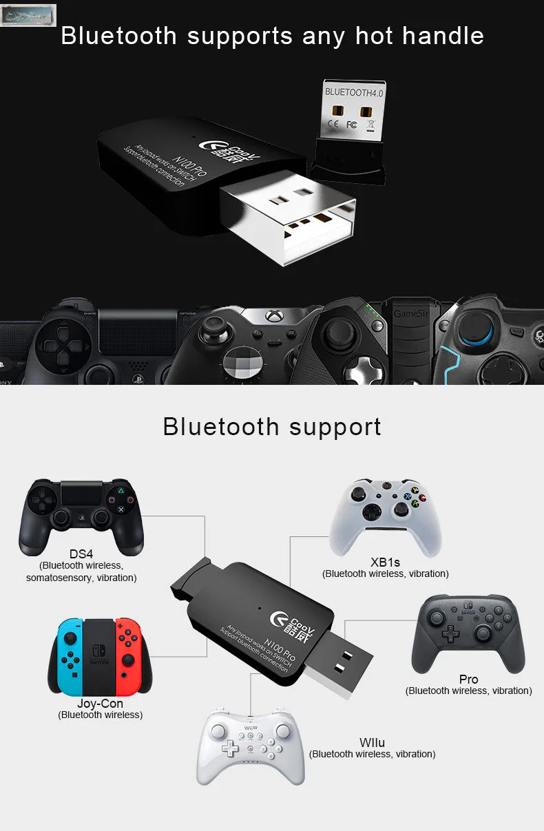 Coov N100 PRO для PS4/Xbox One/Xbox 360 USB контроллер конвертер адаптер для nintendo Switch NS проводной геймпад конвертер для джойстика