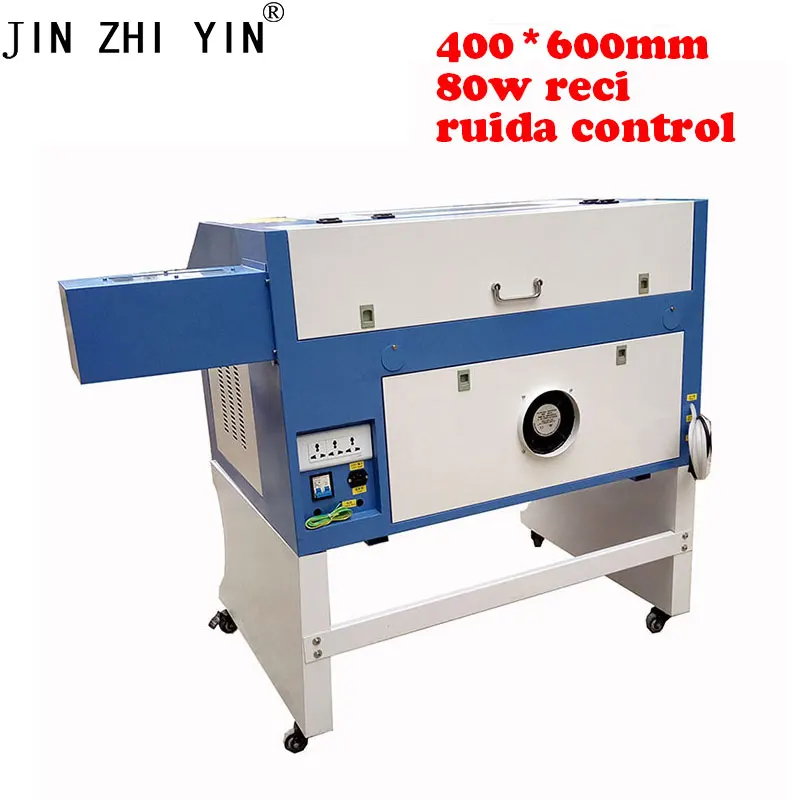JINZHIYIN 80w reci CO2 лазерная гравировальная машина 4060 Фанера/акрил/дерево лазер ruida