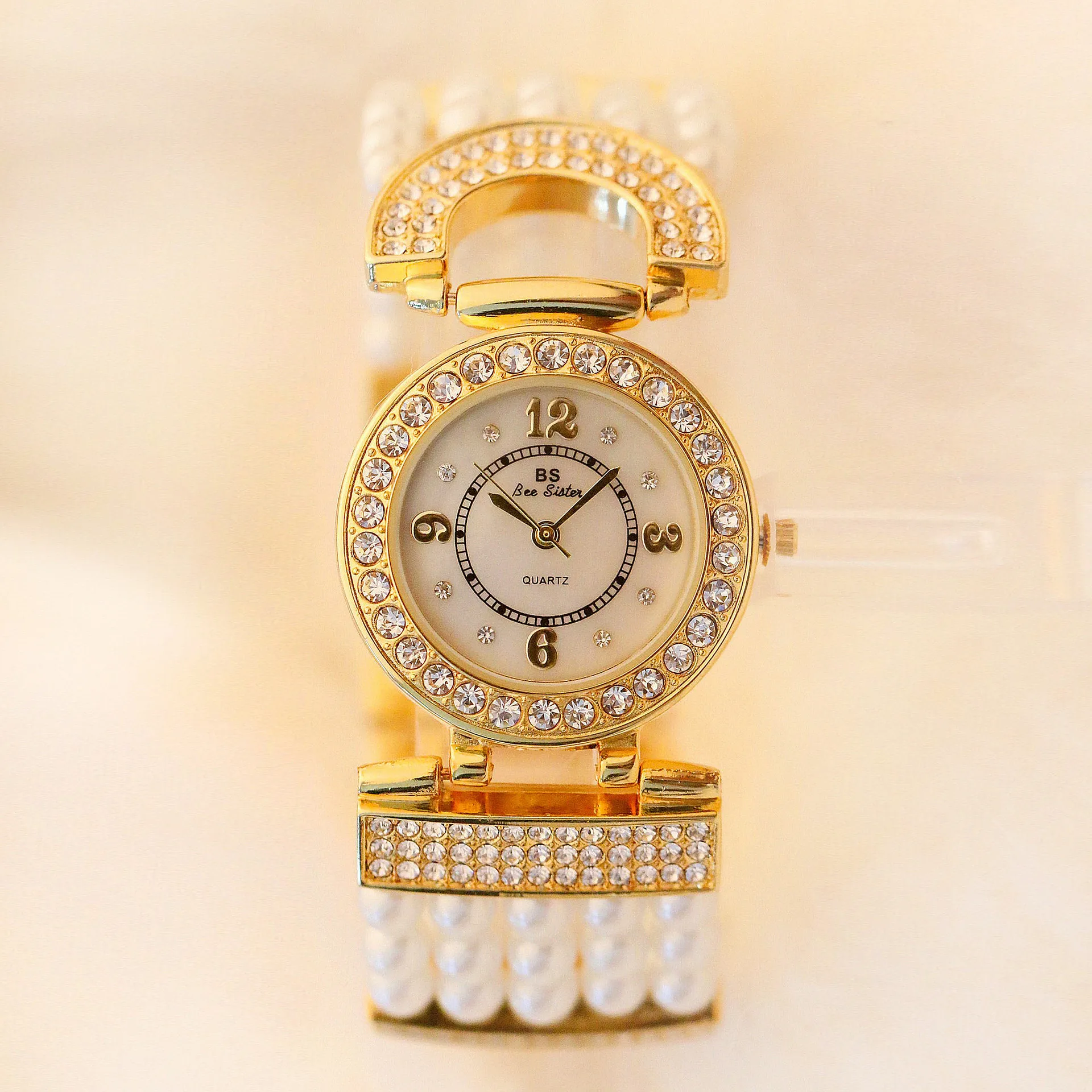 Женские кварцевые часы с маленьким браслетом жемчугом|Женские наручные часы| |