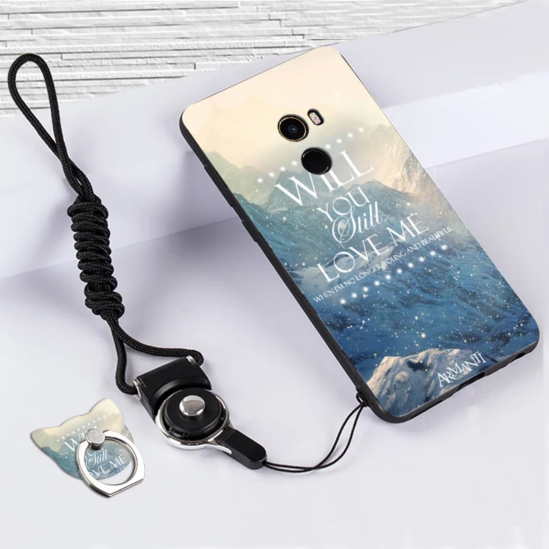 Hot Mermaid case Xiaomi mi Mix 2 Case Cartoon Cover for phone cases with finger ring 100% BiNFUL |