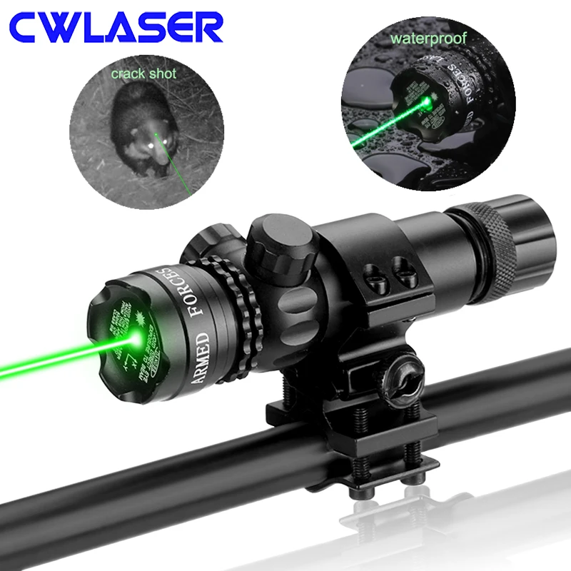 CWLASER 5 мВт 532нм зеленый/650нм Красный лазерный прицел с креплением на рельс и ствол