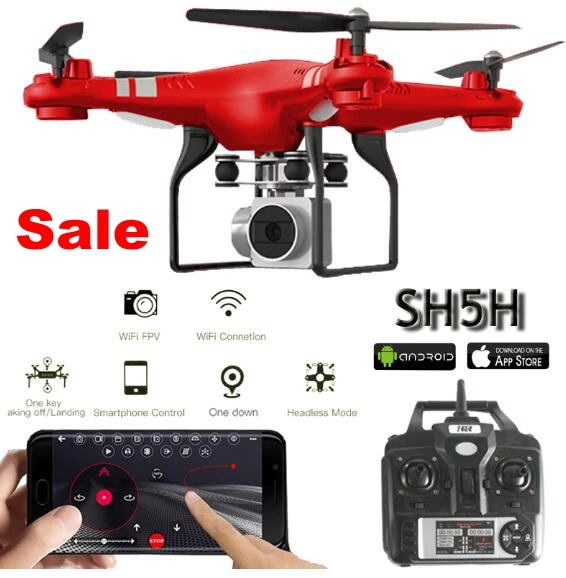 Топ SH5HD 4 оси RC FPV Drone 270 градусов регулировать плоским WI FI Управление отношение