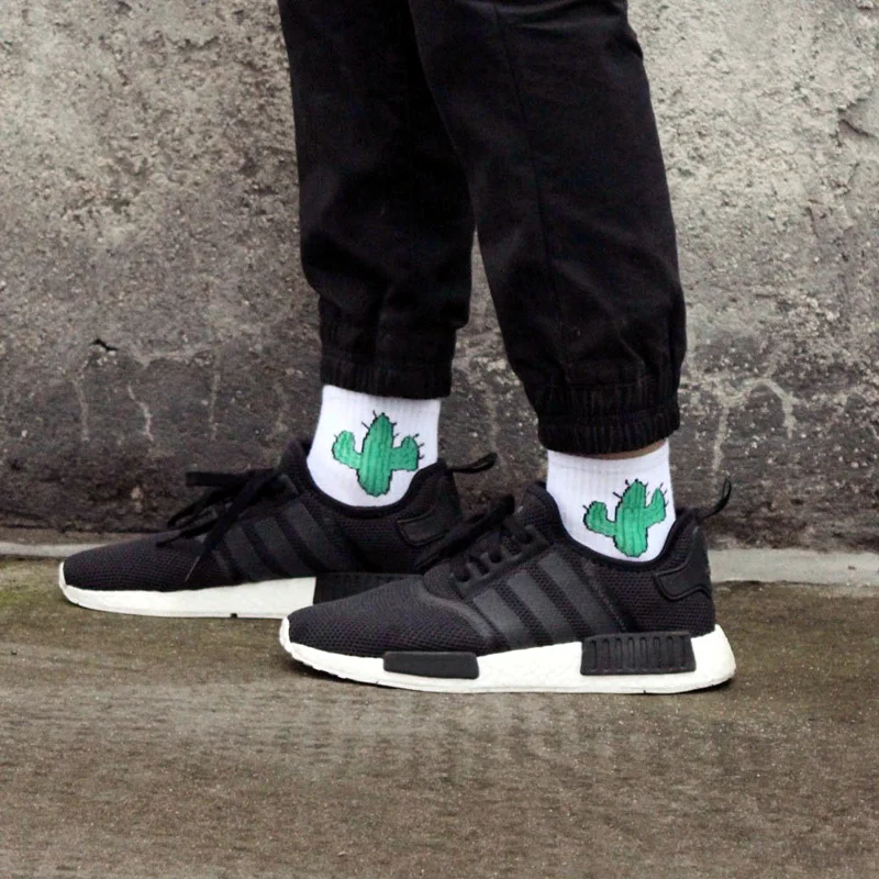 Dreamlikelin женские Harajuku Ulzzang носки корейский стиль Хлопок Смешной кактусовый пистолет Акула печати студентов белые носки