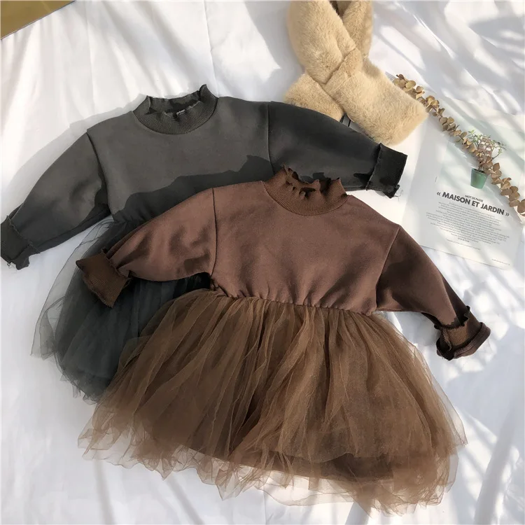 Kids Baby Girls Princess Patchwork Tutu Tulle Dress New Spring Autumn Lovely Children Korean Fashion | Детская одежда и обувь
