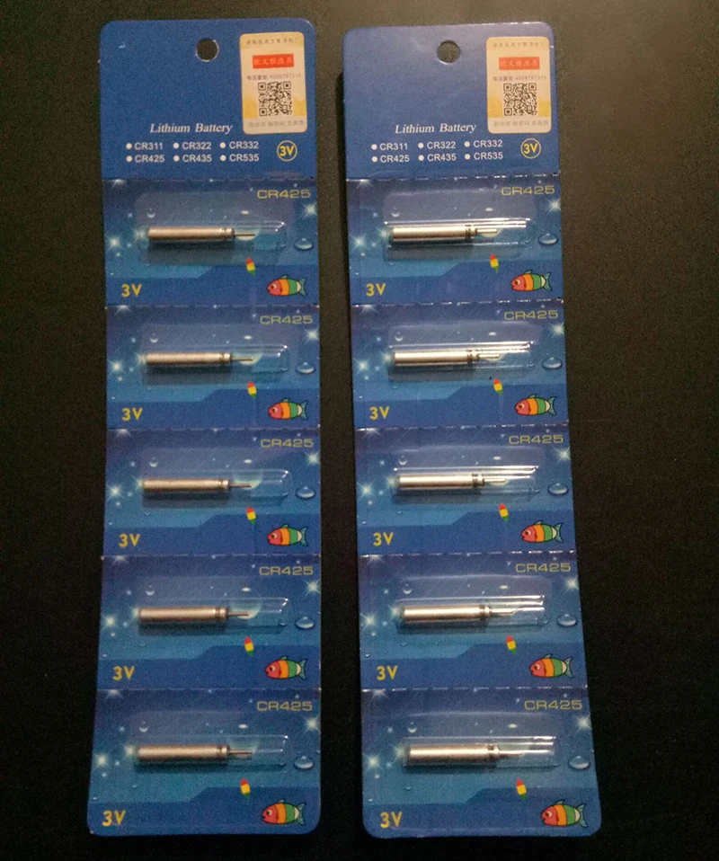5 шт./лот поплавки для рыбалки перезаряжаемая батарея CR425 подходит к USB