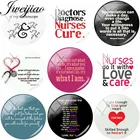 JWEIJIAO медсестры врачи цитаты картина сделай сам стеклянный кабошон купол для браслетов серьги Броши ожерелье шармы подарок на день медсестры