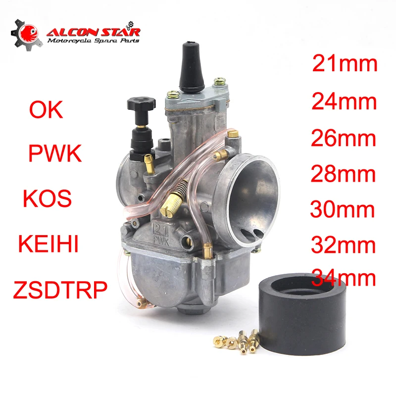 Alconstar PWK 21 мм 24 26 28 30 32 34 для 2T 4T мотогонок карбюратор Koso OKO Keihi с силовой