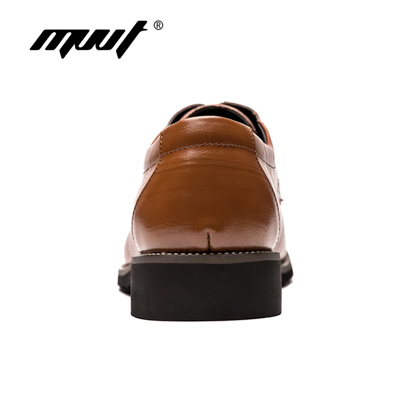 Брендовые мужские оксфорды MVVT с острым носком официальная обувь качественная из