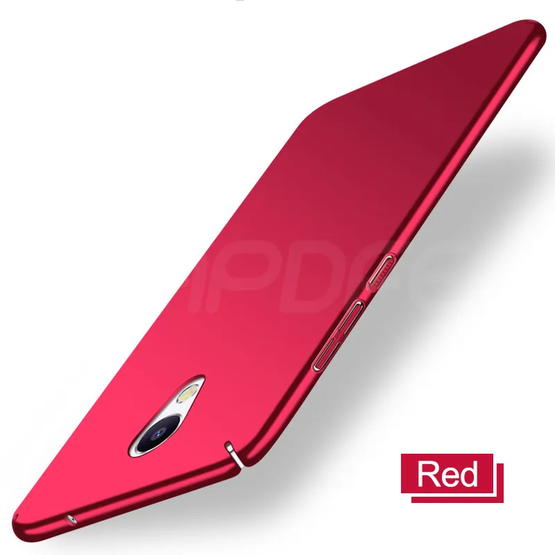 Ультратонкий Жесткий чехол для meizu M3 M5 M6 note M5S M5C MX6 Pro 7 Plus, защитный чехол для meizu 15 16 Lite Plus, матовый чехол из поликарбоната - Цвет: Red