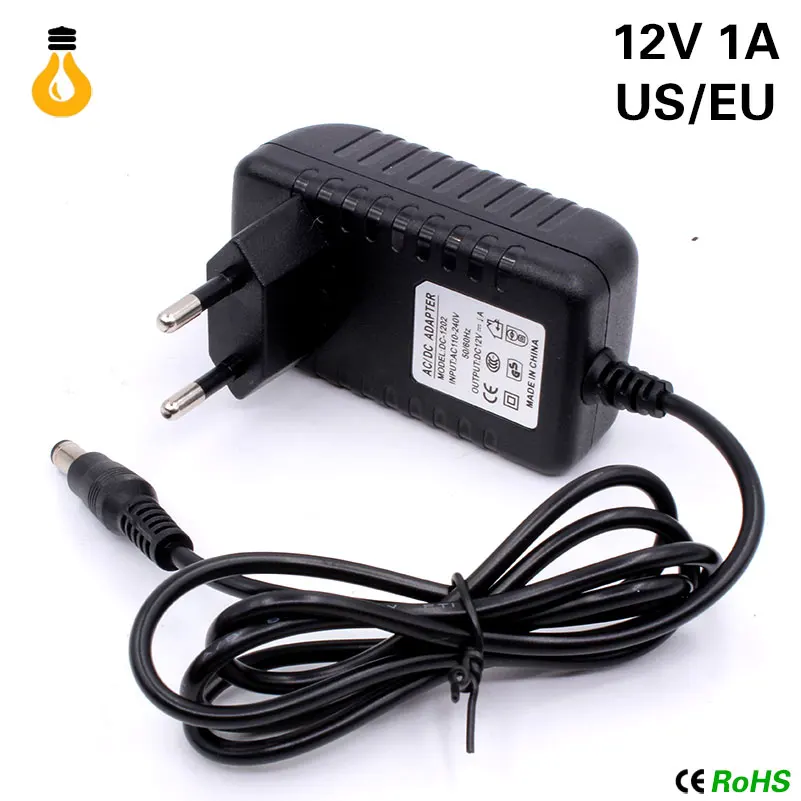 12V зарядное устройство 2A 24W Трансформаторы освещения 100 V-265 V AC to DC12V переключатель питания адаптер конвертер для RGB светодиодные ленты Драйвер