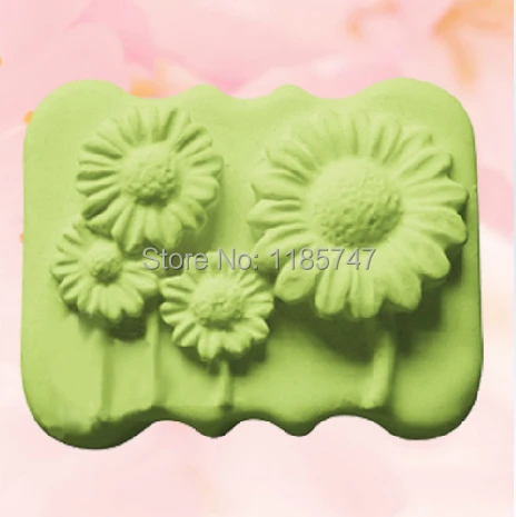 3D формы для мыла в виде подсолнуха силиконовая форма сделай сам натурального