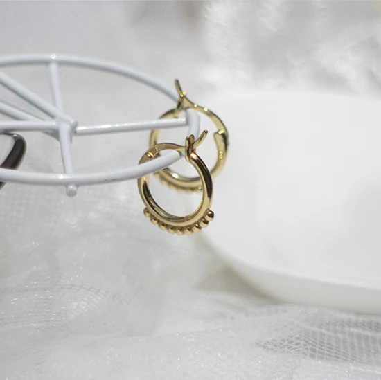 1 pair gold 10.5mm Серьги из стерлингового серебра 925 пробы, простые, оригинальные, круговые, креативные, кольца для ушей, трендовые, дикие, женские, серебряные, ювелирные изделия для ушей - Окраска металла: 1 pair gold 10.5mm