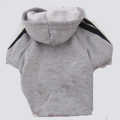 Adi dog Spring Autumn Dog Coats& Jackets Clothes Fashion Pets Coats Puppy clothes dress goods for dog cat pet clothing - Color: Gray
