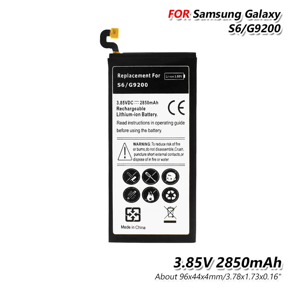 2850 мА/ч, новое слово samsung Galaxy S6 G920 G9200 G920f G920i G920A G920P G920V G920S G920T Ёмкость смартфон Батарея