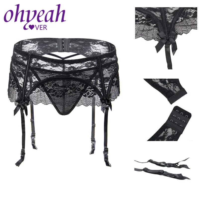 Ohyeahlover, черные, красные подвязки, кружевное женское нижнее белье, джартиер, сексуальная подвязка+ стринги, чулок, пояс для подтяжек, чулки, PM5129