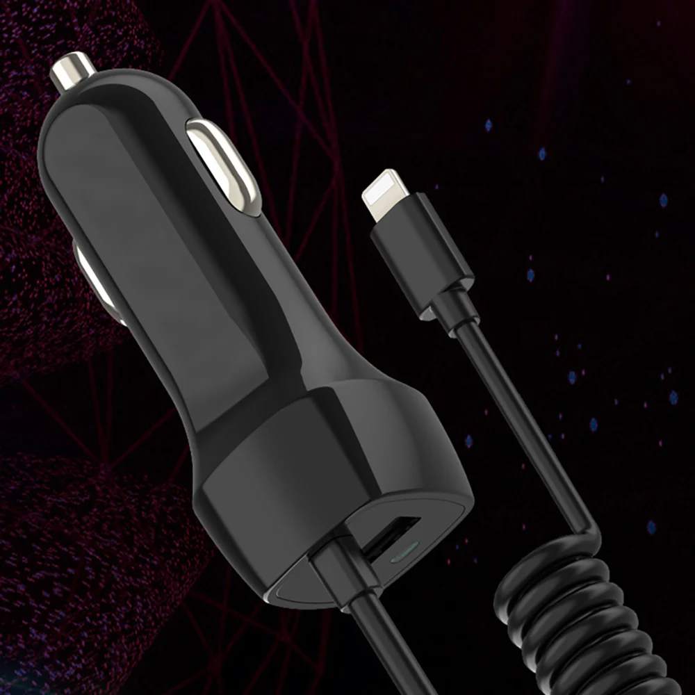 Автомобильное зарядное устройство Powstro USB Micro Type C Lightning для iPhone X 6 7 8 Max Samsung S10 S9 Plus |
