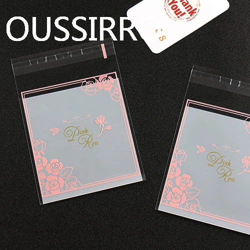 50 шт./лот кавайная розовая роза рождественский подарок пакет для подарков