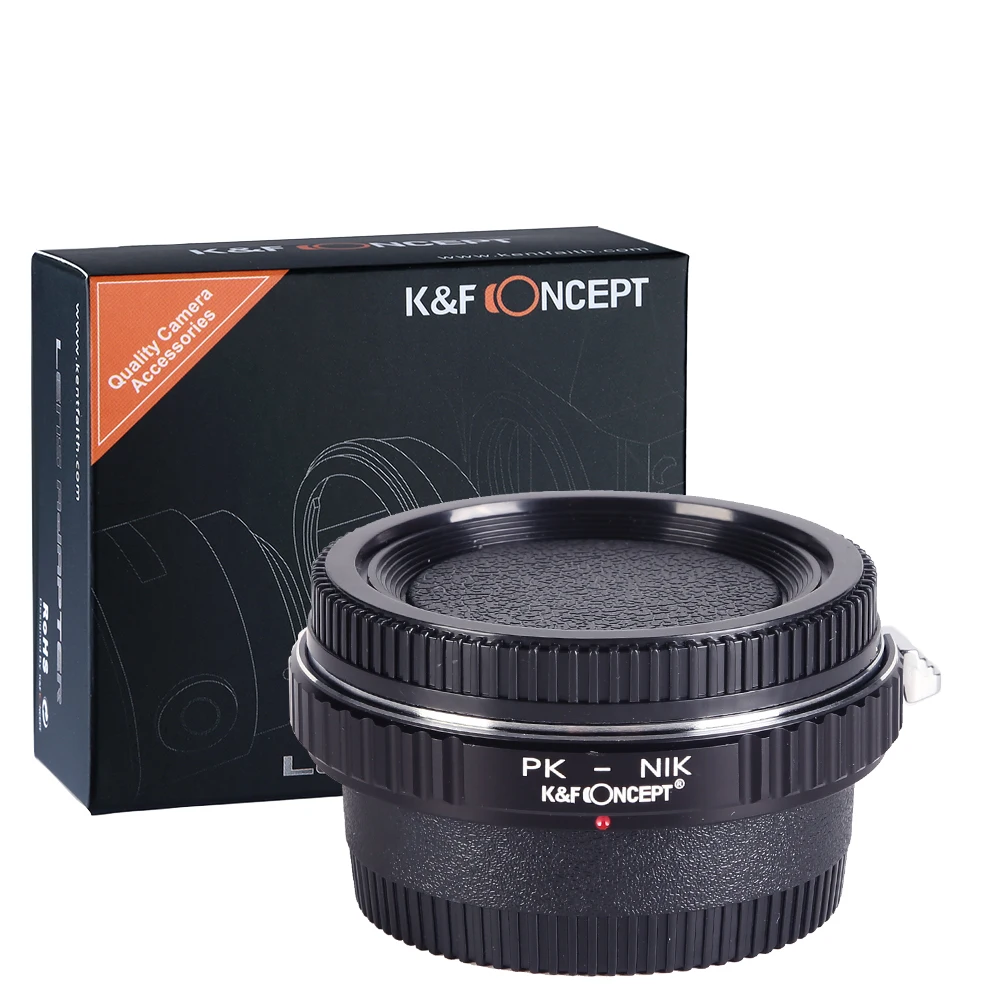 K & F CONCEPT кольцо адаптер из оптического стекла для объектива Pentax PK подходит Nikon AI AF