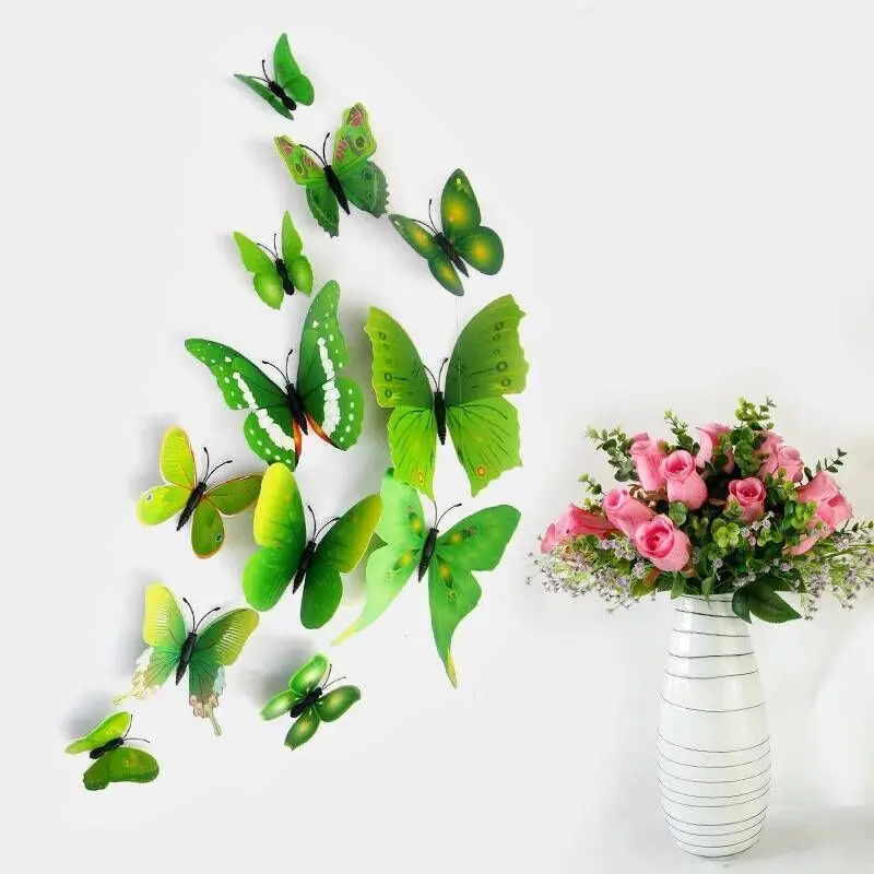 Имитация 4 цветов Бабочка кухонный декоративный магнит для холодильника 3D ПВХ