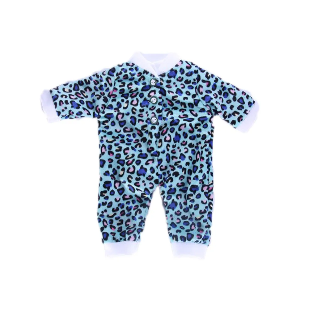 ZXZ куклы Baby Born Одежда синий Леопардовый Костюм из нескольких предметов Fit 43 см Zapf