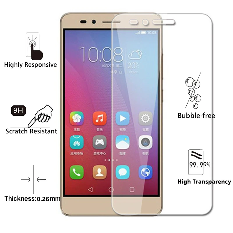 10 шт./лот 2.5D Закаленное стекло для Huawei GR5 9H Высококачественная Взрывозащищенная