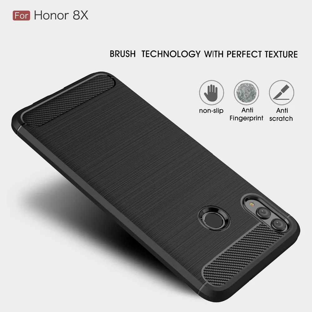 Honor 8X чехол из углеродного волокна Силиконовые чехлы мягкий на huawei Honor8X защитный