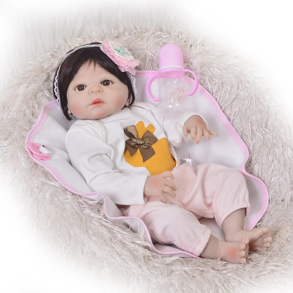 

Реалистичная Очаровательная кукла реборн из силикона ручной работы, 23 дюйма, 57 см, подарок на день рождения, Рождество, распродажа