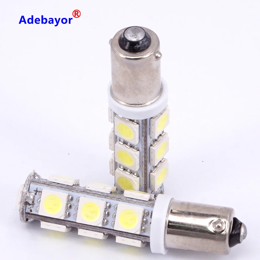 10 шт. Автомобильные светодиодные ламсветильник BA9S t11 5050 13 SMD 6523 1895 W6W T4W светильник