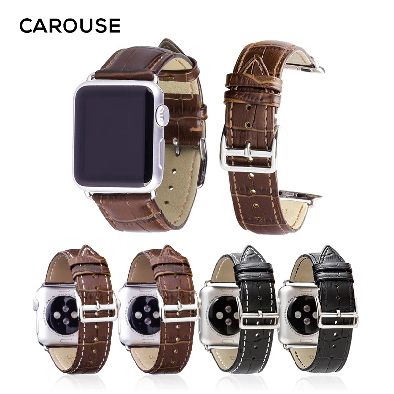 Кутить из телячьей кожи кожаный ремешок для наручных часов Apple Watch серии 3/2/1 42 мм 38
