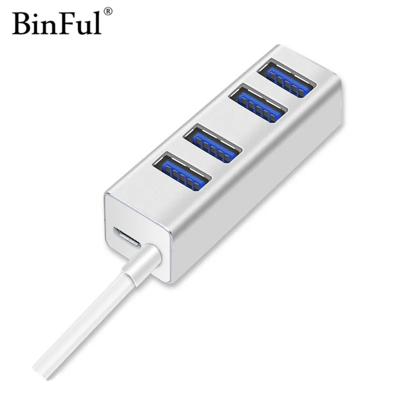 BinFul USB HUB 4 порта 3 0 концентратор сплиттер с микро порт питания для usb ноутбука