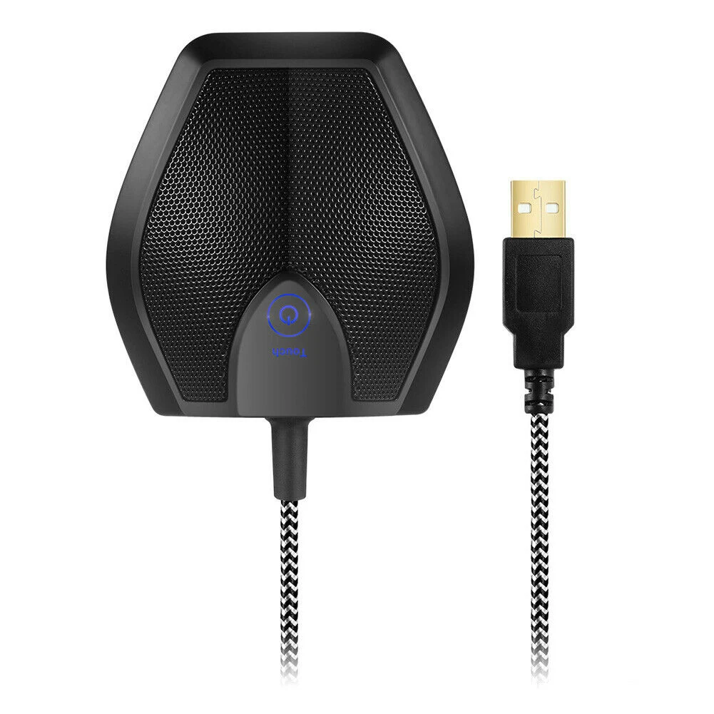 Mute Anti-oxidation Noise Reduction Braided Cable USB Plug Omnidirectional Stereo Recording Conference Microphone Table Top | Электроника