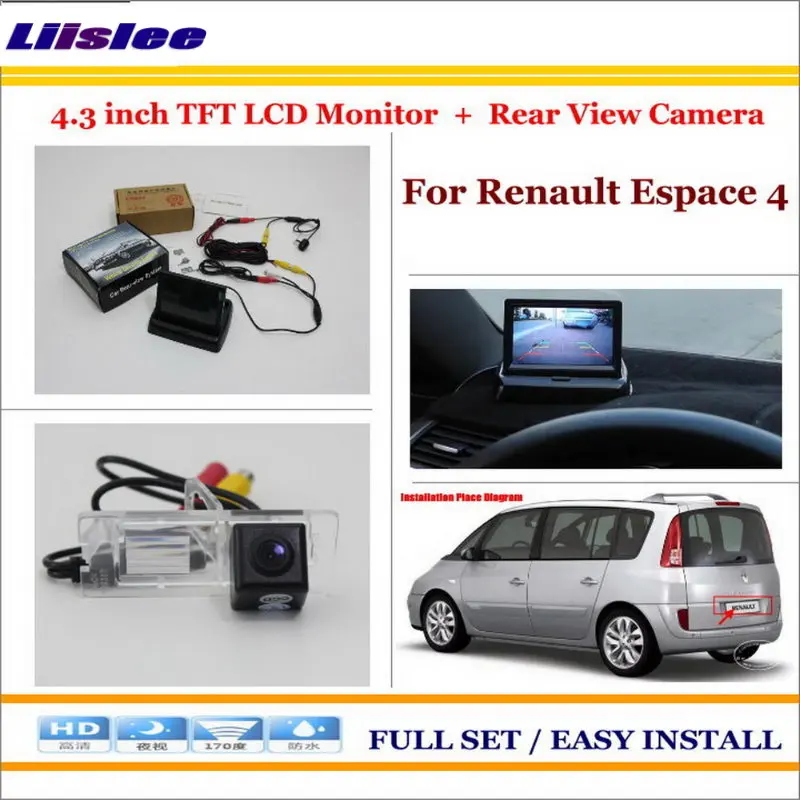 

Car Parking Rear View Camera System For Renault Espace 4 Reversing Back Up CAM 4.3" TFT LCD Screen Monitor Accessories