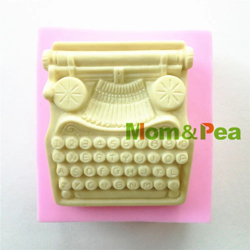 Mom&ampPea 0873 Free Shipping Typewriter Shaped Silicone Mold Soap Cake Decoration Fondant 3D Food Grade | Дом и сад