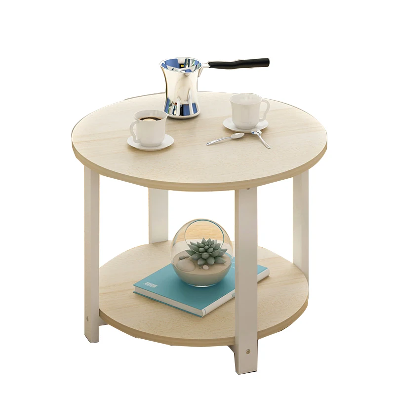 Домашний деревянный журнальный столик простой современный круглый чайный