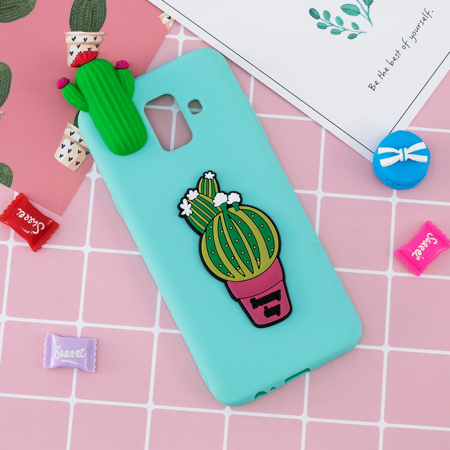 Окрашенный рельефный чехол TPU чехол для samsung A6 A8 плюс чехол силиконовый для samsung Galaxy S7 S8 S9 плюс A3 A5 чехол Capinha Etui - Цвет: 18