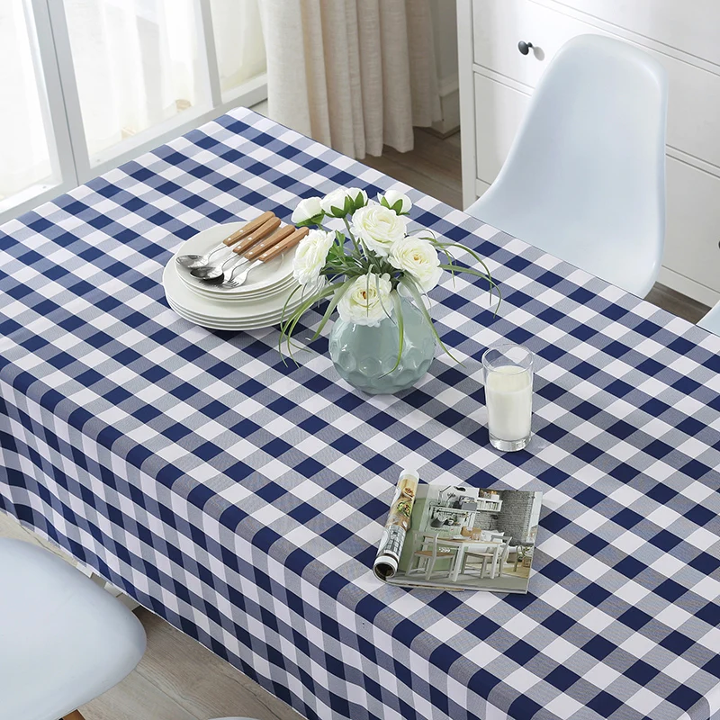 Lattice Party Table Cover Cloth Plaid Tablecloth Yarn Dyed Plain Tablecloths Home Dining Room 1pcs/lot | Дом и сад