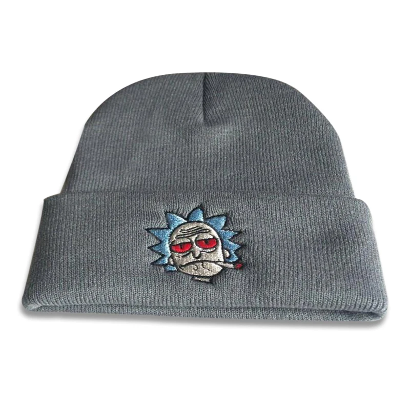 Rick And шапка Морти, зимняя, осенняя, модная, Вязанная, черная, лыжная шапка, толстая, теплая шапка, шапка, капот, мягкая, Вязанная, шапочки, хлопок - Цвет: 4