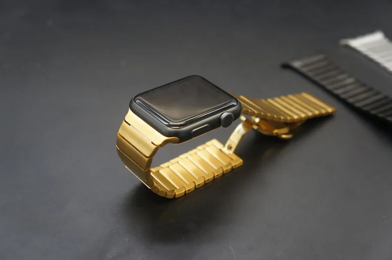 Браслет Link для Apple Watch браслет из нержавеющей стали с 1:1 оригинальная бабочка
